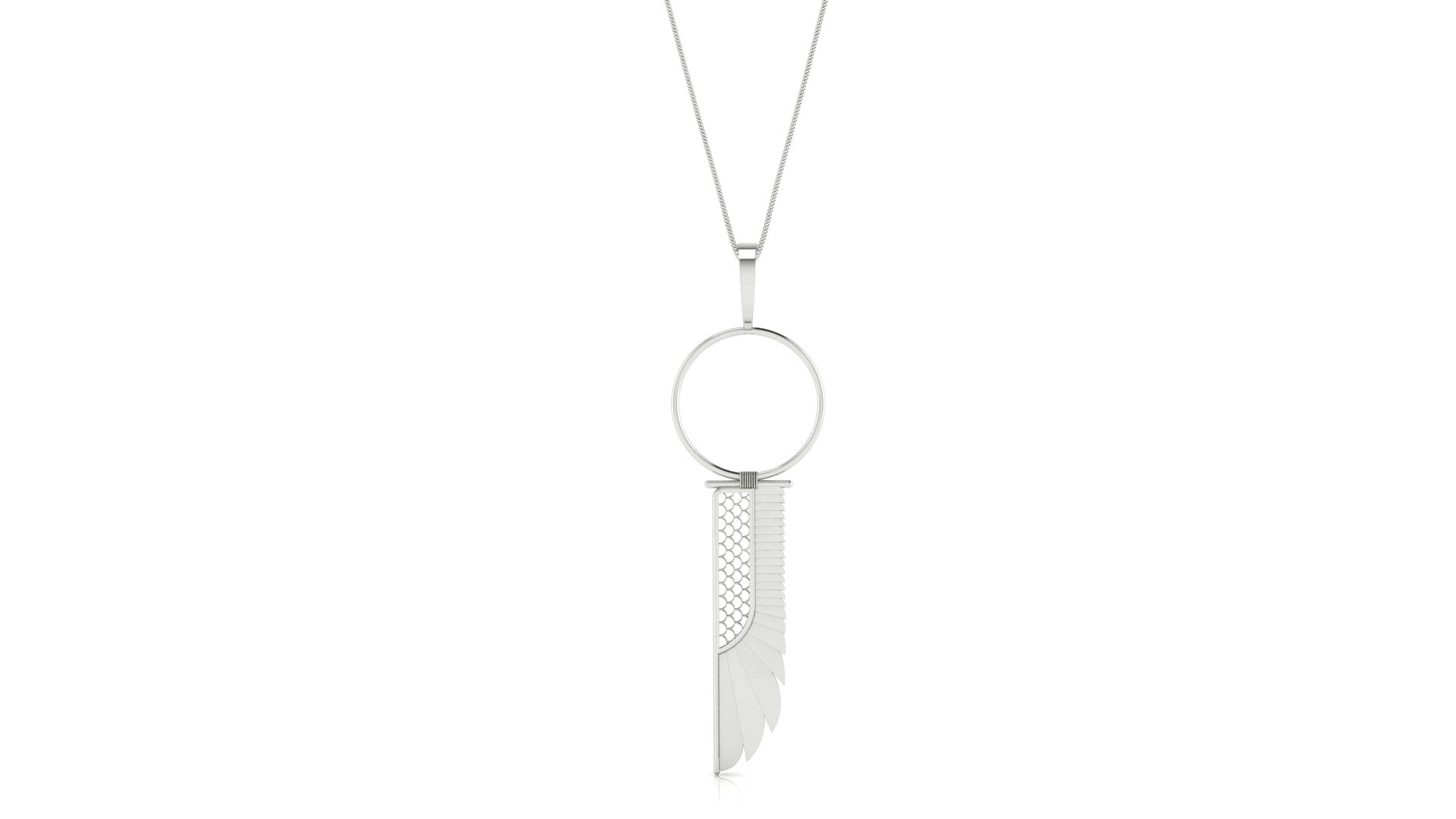 Silver Shen Wing Necklace