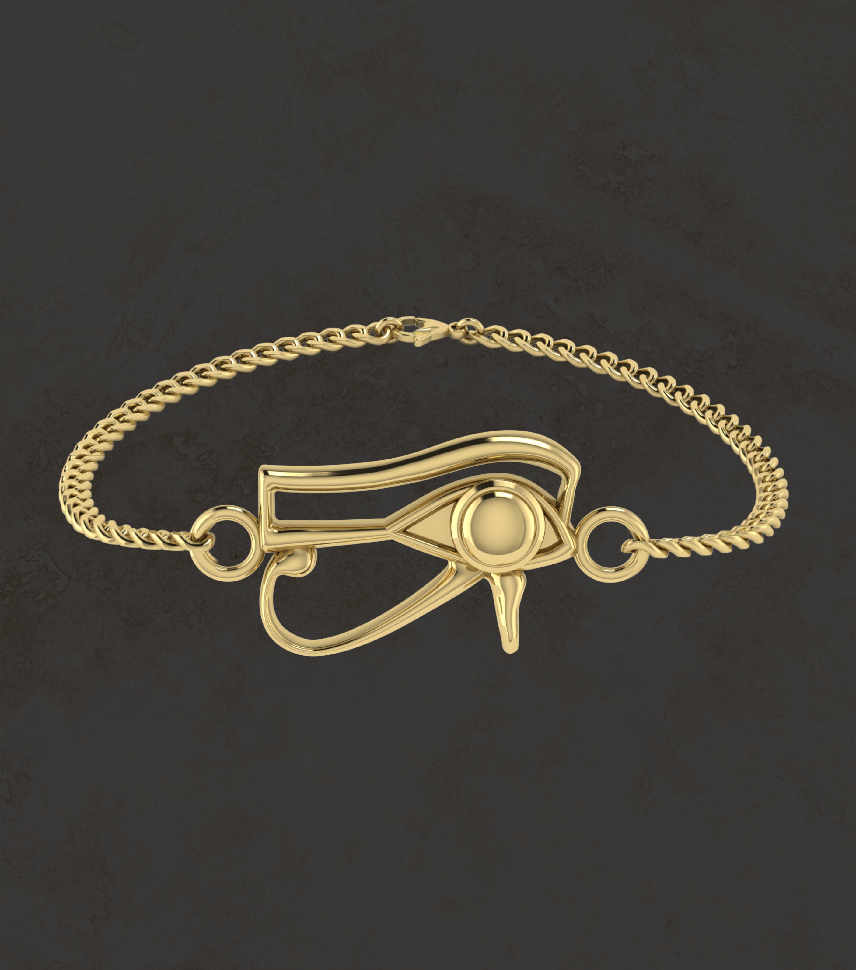 18K Yellow Gold Plated Utchat Chain Bracelet